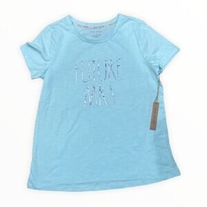 RAE DUNN Women's Teal “Future Mrs.” Short Sleeve Top